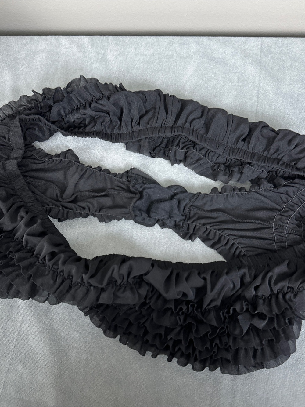 Torrid Black Rumba Ruffle Panty Size 4 Plus Size Pin Up Lingerie 4X Panties - Picture 8 of 8